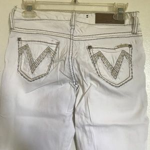 White Form Fitting Pants